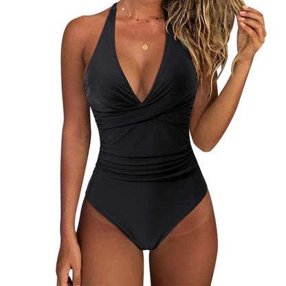 Hochwertiger Damen-Badeanzug mit hohem Bund & Push-up Effekt