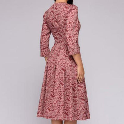 Edles Retro Midikleid Elegante Kleider im Vintage Stil