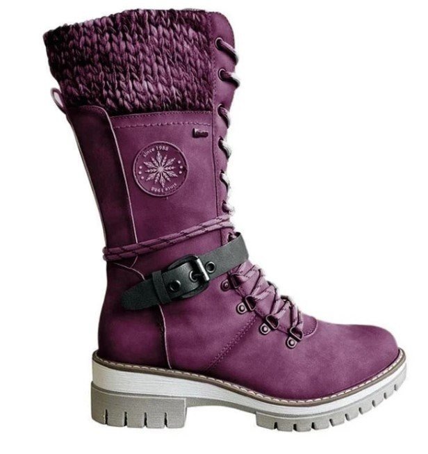 Damenstiefel Herbst Winter Warme, bequeme Stiefel mit rutschfester Sohle