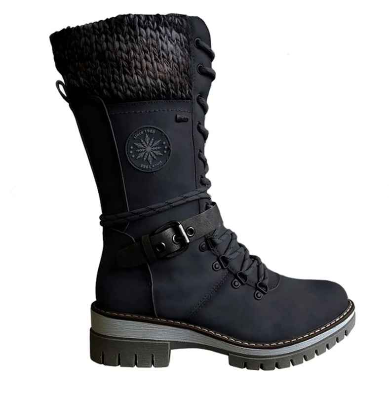 Damenstiefel Herbst Winter Warme, bequeme Stiefel mit rutschfester Sohle