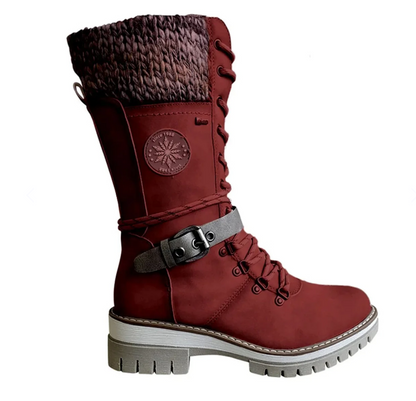Damenstiefel Herbst Winter Warme, bequeme Stiefel mit rutschfester Sohle