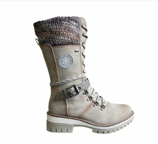 Damenstiefel Herbst Winter Warme, bequeme Stiefel mit rutschfester Sohle