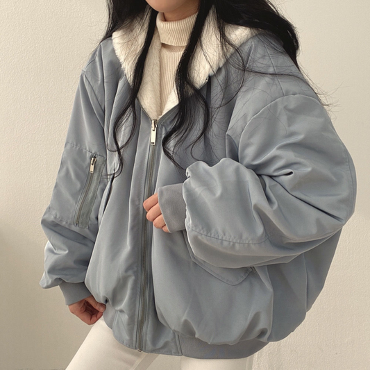 Wendbare Fleecejacke mit Kapuze - Warme Jacke für Damen