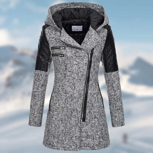 Langen Wintermantel Damen Elegant, Warm & Wetterfest