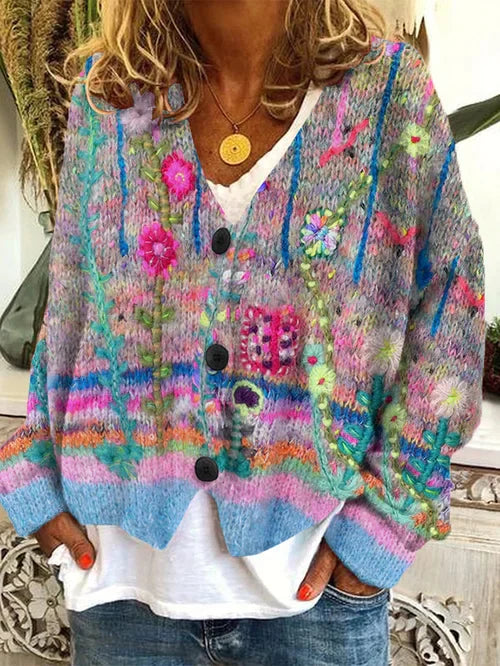 Damen Retro Cardigan - Elegantes & Hochwertiges Design
