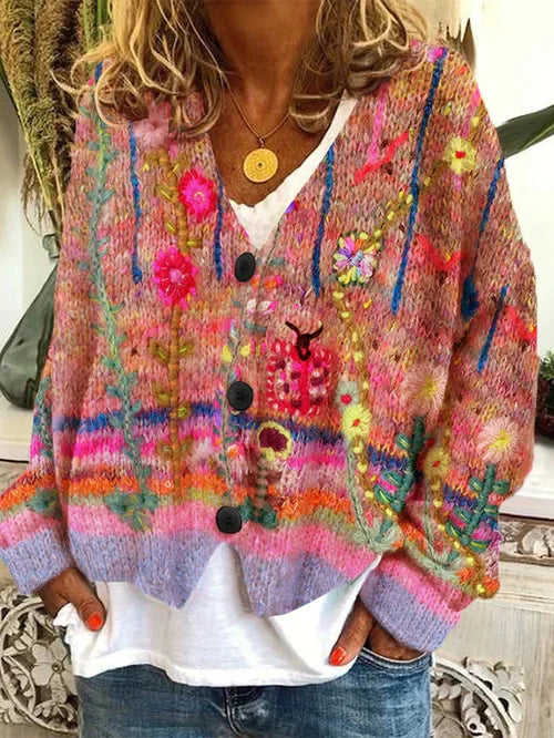 Damen Retro Cardigan - Elegantes & Hochwertiges Design