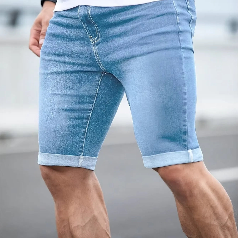 Herren Jeans-Shorts im Streetstyle Schlichte modische Denim-Hose für den Alltag