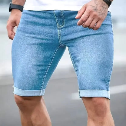 Herren Jeans-Shorts im Streetstyle Schlichte modische Denim-Hose für den Alltag